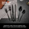 Black full cutlery set