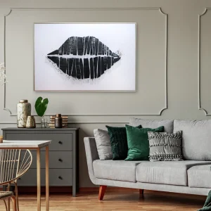 Elegant Lips 3D Printed Acrylic Art