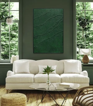 Green leaf painting