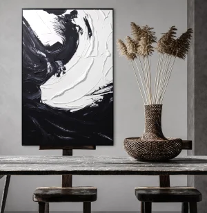 Towering Tidal Wave Relief Canvas