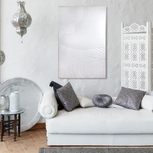 white relif painting for living room