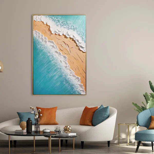 Serene Seashore Hand-Painted Coastal Canvases