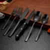 Black full cutlery set