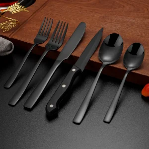 Black full cutlery set