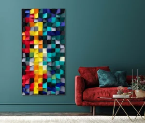 3D Golden Horizon Textured Painting