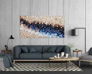 3D Peaceful River Textured Canvas