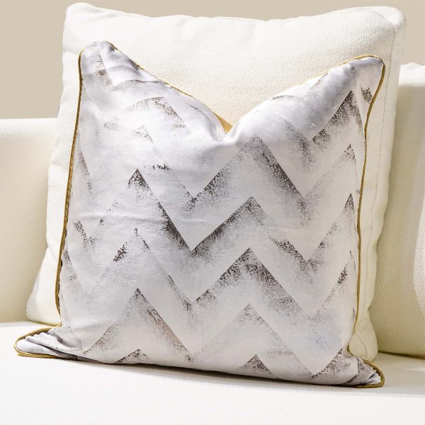 White Ocean Wave Imprinted Pillow