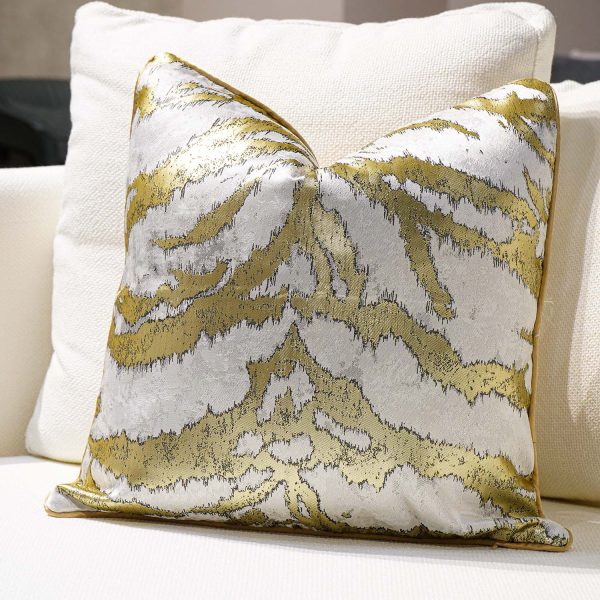 Golden Tiger Skin Texture Pillow Case