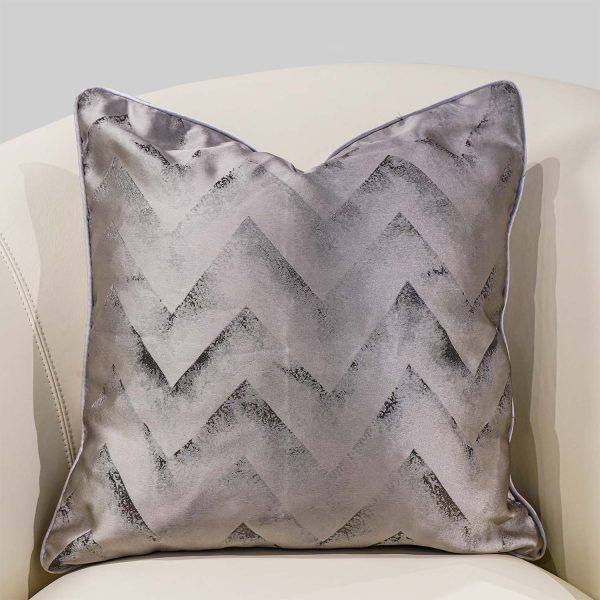 Copper Colored Ocean Wave Patterned Cushion