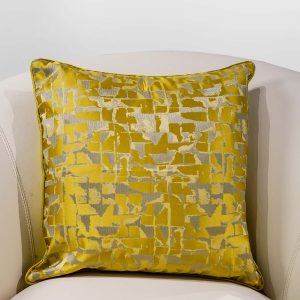 Cozy Gold Color Patterned Sofa Cushion