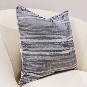 Stripe-printed Square Cushion Cover