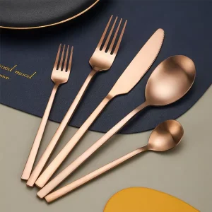 rose gold cutlery