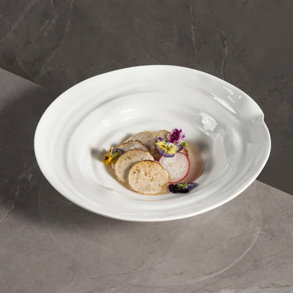 soup plate white creative wavy