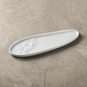 white oblong plate