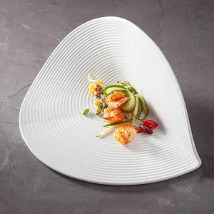 Creative food art plate white