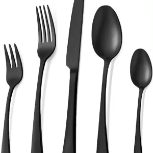 smooth black cutlery