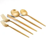 Gold shinning cutlery 