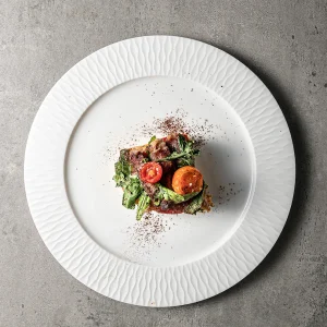 cool white ceramic plate