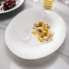 white plate with saucer