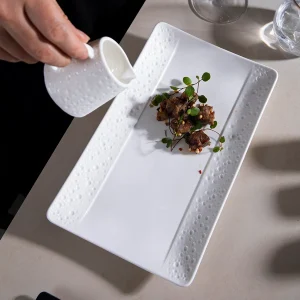 White rectangle plate