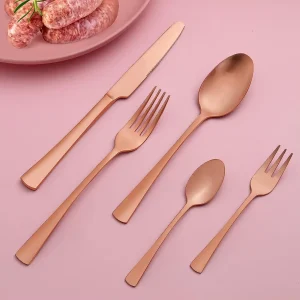 rosegold cutlery