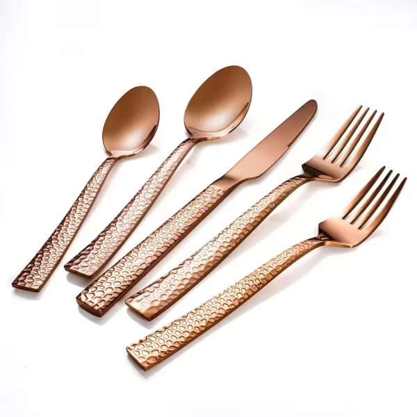 rose gold cutlery