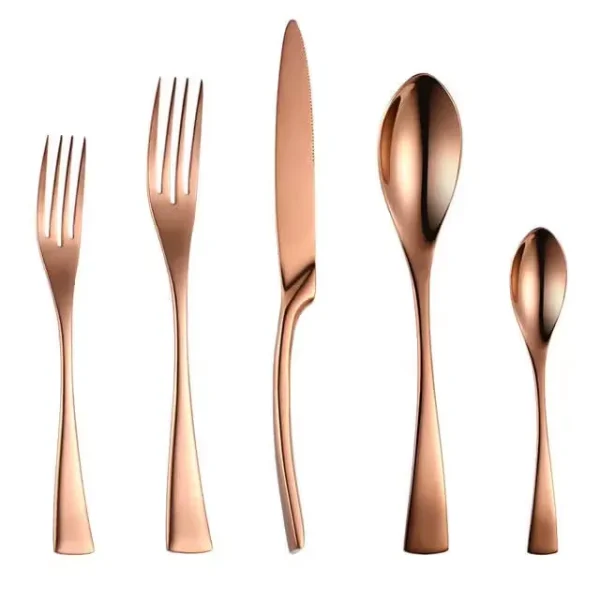 Rose gold cutlery