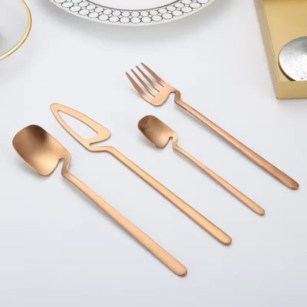 rosegold cutlery