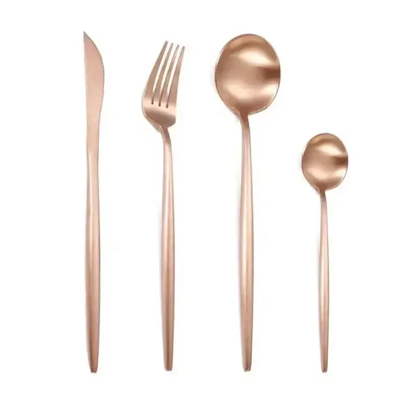 rosegold sleek cutlery