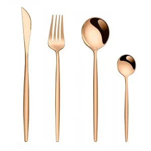 Rose gold cutlery