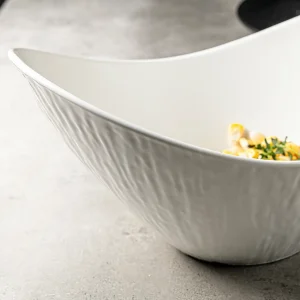 white salad bowl