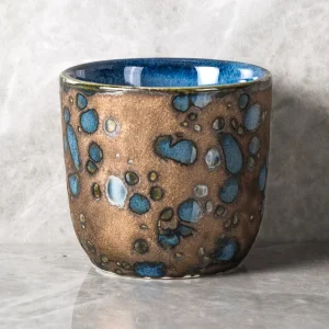 gold and blue goblet