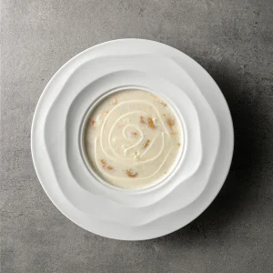 white soup plate