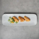 White long sushi plate