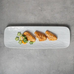 White long sushi plate