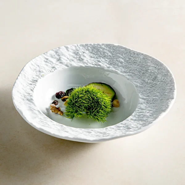 Soup bowl plate white