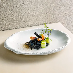 white OVal platter