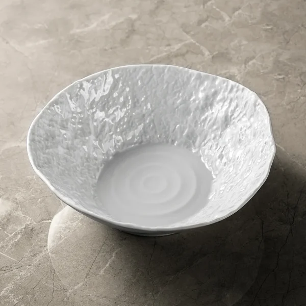 white glossy bowl