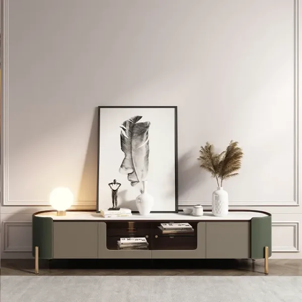 Modern TV table in a stylish living room setting